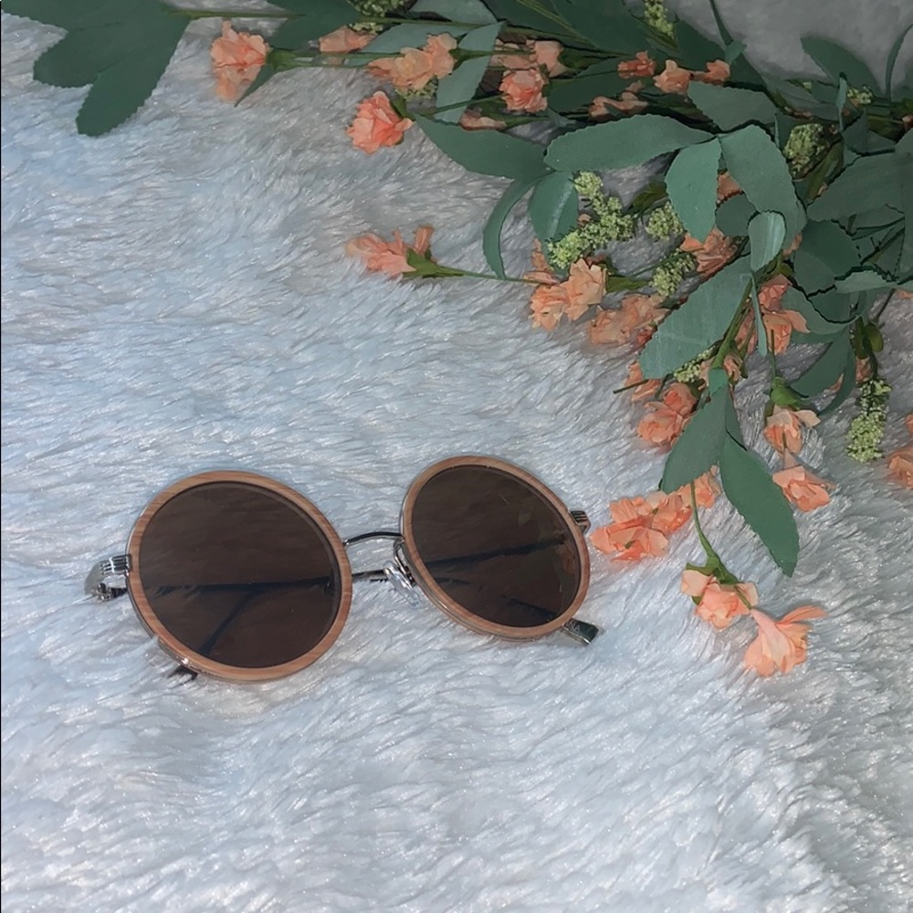 Round Wood Sunglasses